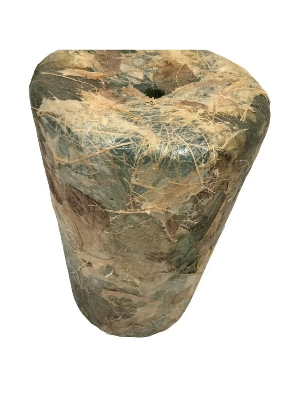 Artisan Crafted Natural Fiber Glass Lamp Shade Pendant Swag Jar Brown